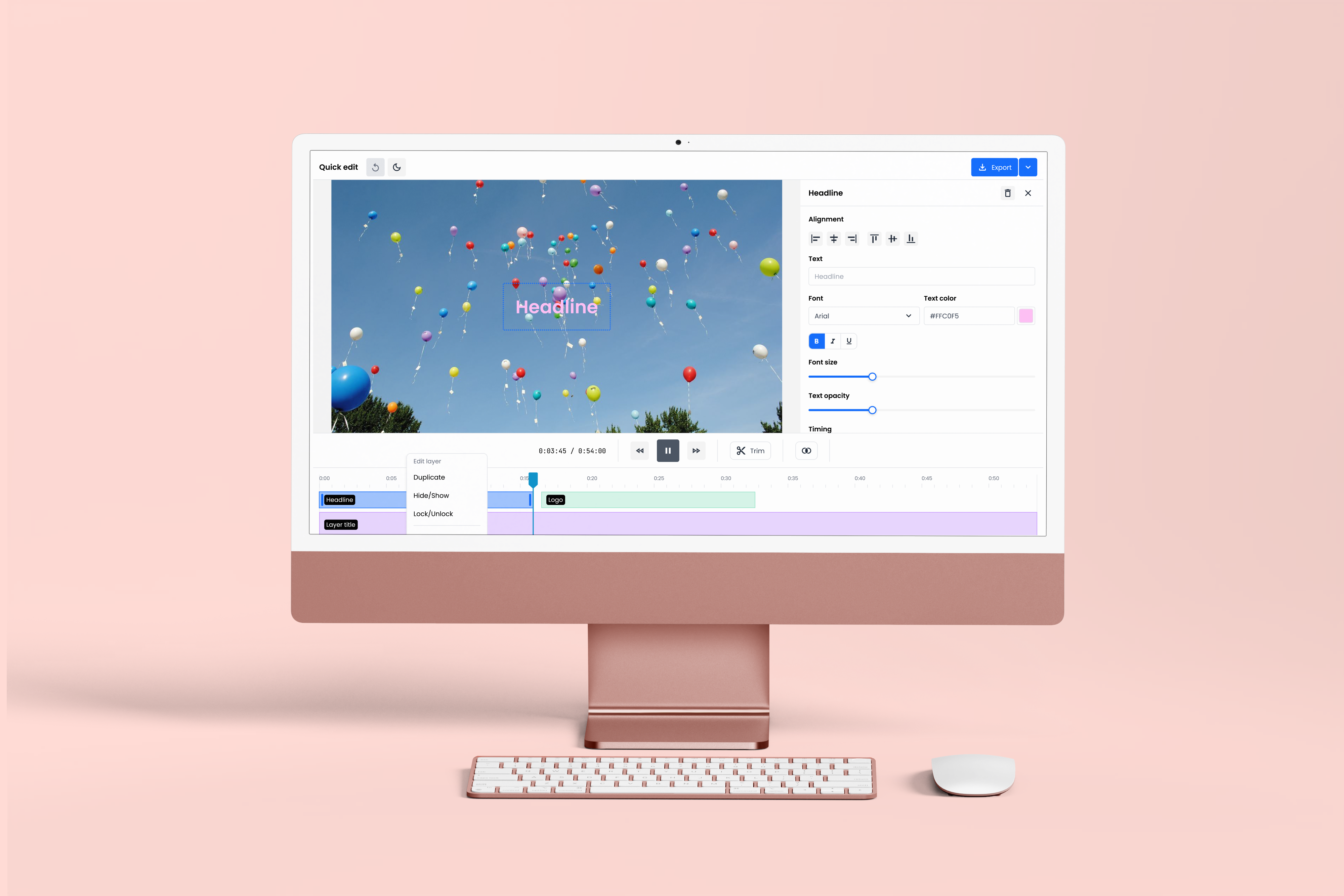 Quick Edit video editor project